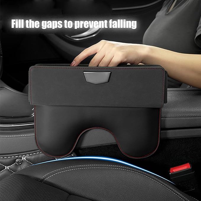 Car Seat Gap Filler Organizer Compatible with Ford Bronco (Sport) Big Bend 2021-2025, Organizer Secure Storage for Small Items Auto Seats Storage Organizers No Drop,Black