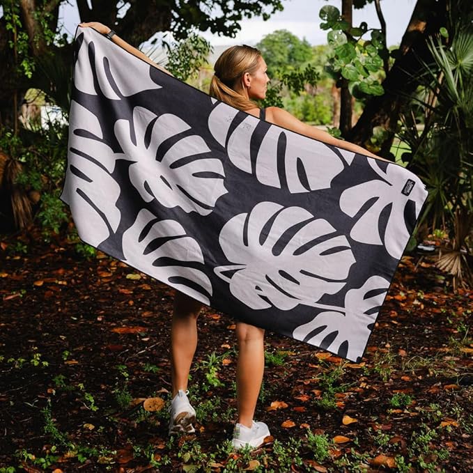 Sprints Athletic Running Towel, Full-Sized, Car Seat Cover - Performance Microfiber (Monstera of Race's Past)