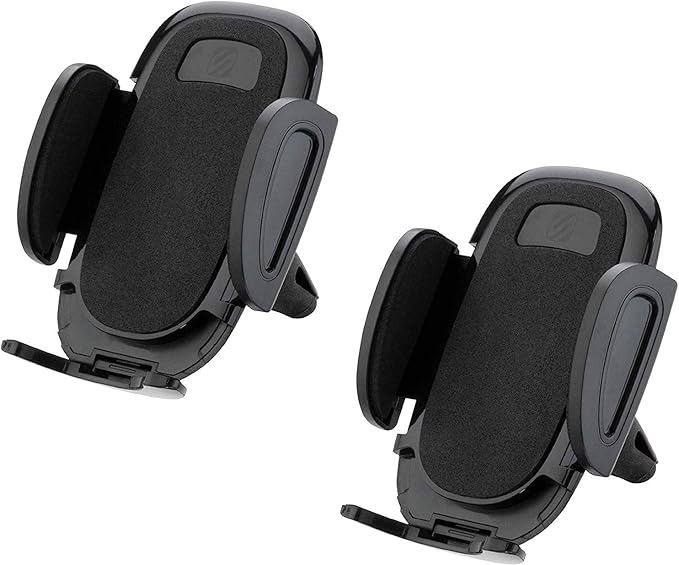 Scosche SUHV-2PKXCES0 2-Pack Select Vent Mount Phone Holder Cradle for Car or Truck - Universal Hands-Free Mount for Car Dashboard Air Vents - Vehicle Cell Phone Holder for iPhone or Android (2 Pack)
