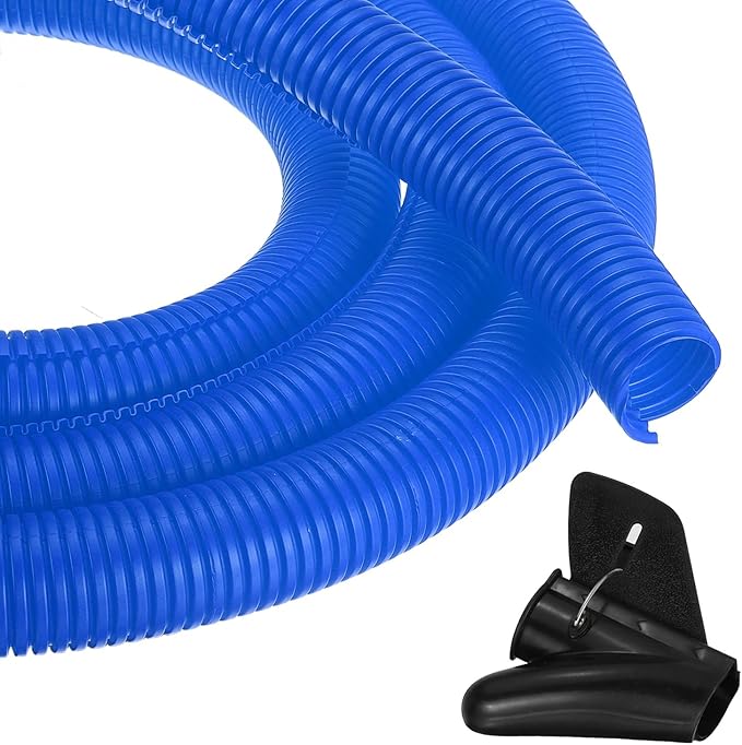MECCANIXITY 1 1/4 Inch 20ft Split Wire Loom Tubing, Flexible Cord Protectors with Installation Tool Cable Management Sleeve Conduits Cover for Office Home Electrical Automotive Wires, Blue
