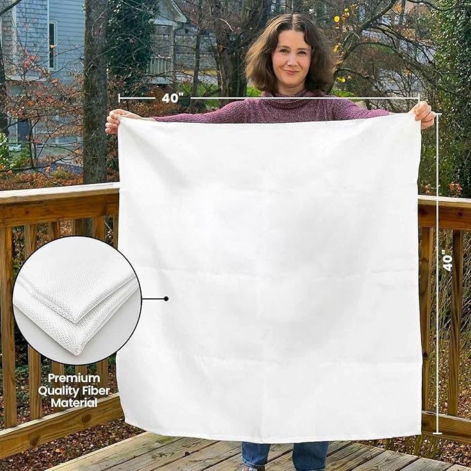 Prepared Hero Emergency Fire Blanket - 2 Pack - Fire Suppression for Kitchen, 40” x 40” Fiberglass Fire Blanket for Home