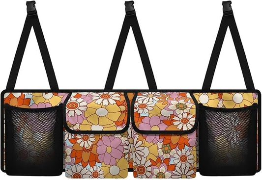 Floral Flowers Car Trunk Organizer Auto Hanging Seat Back Storage Hanging Backseat Car Organizer,Car Accessories