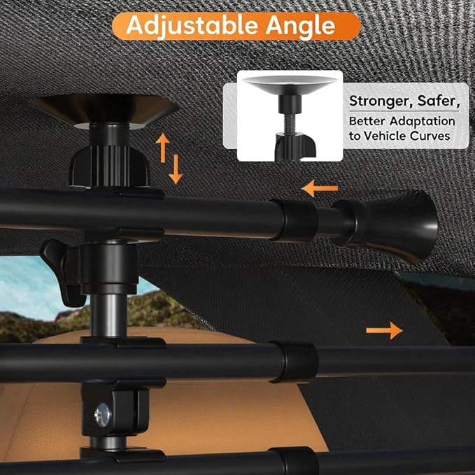 Pet Barrier for Car, Car Safety Gate Dog Barrier, Universal Pet Partition, Trunk Guard for Dogs, Adjustable 12-20 x 31-47inch, No Reassembly, Pet Divider for Active Pet, Protects Car Interior