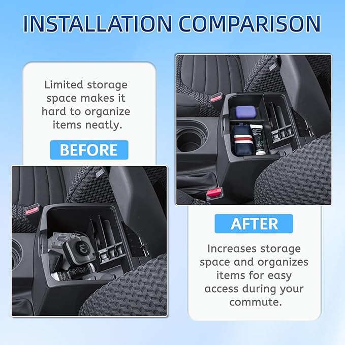 EDBETOS Center Console Organizer Tray Compatible with 2005-2021 Nissan Frontier Console Insert Tray Secondary Armrest Storage Box ABS Plastic Interior Accessories