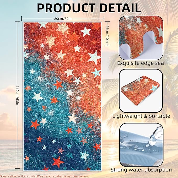 2 Pack Car Towel Seat Covers with Storage Bag, Multifunctional Towel for Gym Outdoor Sport, Picnic, Beach, Pet Dog Travel,Non-Slip Washable Car Seat Protector (Starry)