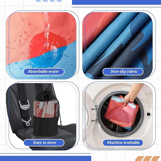 Hahafelt 1 Pack Car Seat Towel Covers with Storage Bag 63 x 32 Inch Athletic Running Towel Seat Sweat Washable Non Slip Cover Gift for Car Outdoor Sport Activities (Grand Canyon)