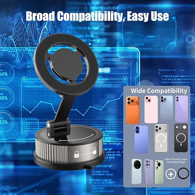 2-in-1 Magnetic Car Phone Holder with Fragrance Diffuser [95LBS Strongest Suction] 360° Rotatable Universal Mobile Mount for MagSafe iPhone 17/16/15/14/13/12 & More