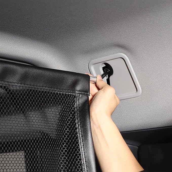 Trunk Cargo Barrier Compatible with Ineos Grenadier 2020-2024, Adjustable Elastic Luggage Net, Travel Car Dog Barrier Net Partition Door Restraint Fence, Guard Blocks Access to Car Front Seats
