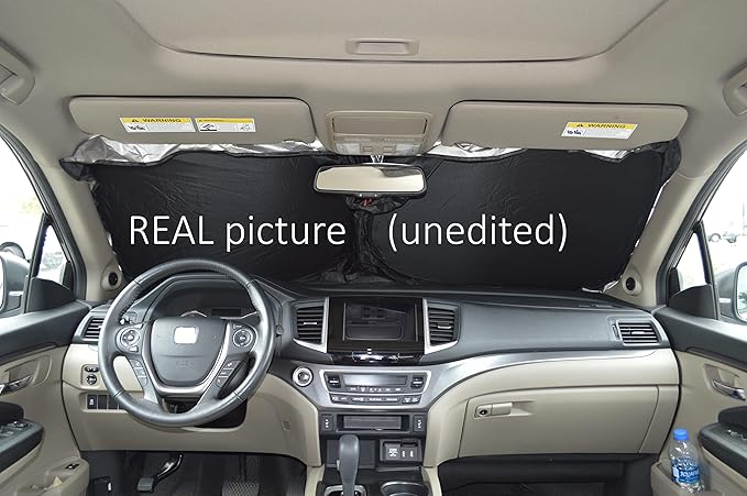 Patented Automotive Windshield Sun Shades for Trucks SUV Minivan Crossover Foldable Front Window Sunshades (D3)