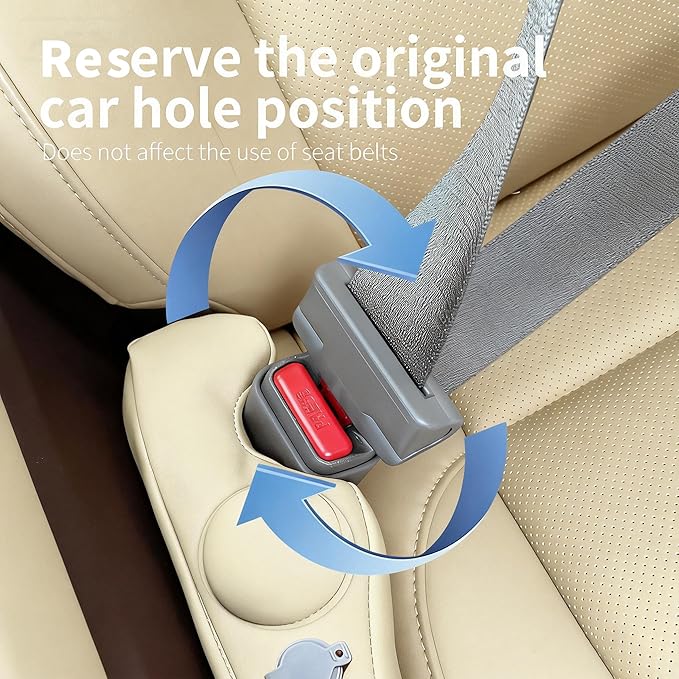 Inflatable Car Seat Gap Filler Strip - 2Pcs Leather Foldable Seat Gap Plug Blocker,Stop Dropping Items,Soft Interior Accessories for All Cars (Beige)