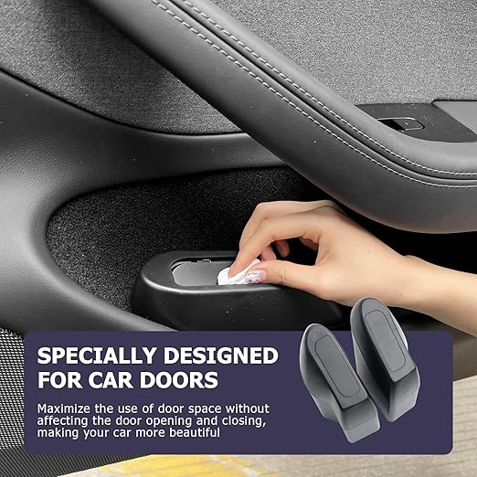 LUWU Car Trash Can Compatible with 2018-2022 2023 2024 2025 Tesla Model3 & ModelY Interior Accessories Car Trash with Lid Portable Mini Trash Dustbin Garbage Trash Bin Car Waste Bin Leak-Proof 2PCS