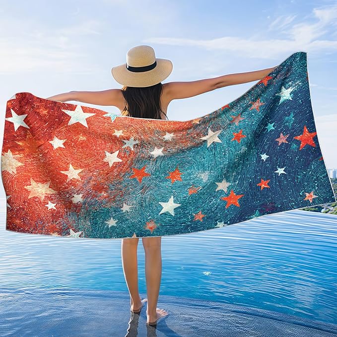 2 Pack Car Towel Seat Covers with Storage Bag, Multifunctional Towel for Gym Outdoor Sport, Picnic, Beach, Pet Dog Travel,Non-Slip Washable Car Seat Protector (Starry)