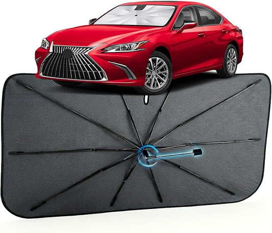 Car Windshield Sun Shade for Lexus ES 2018-2026 –[Reflective Coated Fabric] Sunshade Umbrella for Front Window, Car Shades Sun Visor Keep Car Cool and Protects Interior, 1:1 Exact Fit