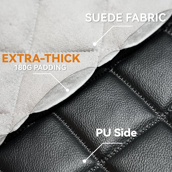 Dog Car Seat Cover for Back Seat,Waterproof Truck Back Seat Cover for Dogs ,Heavy-Duty Scratchproof Pu Leather Bench Seat Covers for Trucks Ford F150/Chevrolet Silverado/Ram1500/GMC Sierra/Toyota