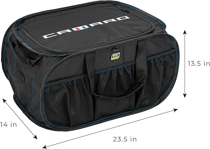 Smart Design Pop Up Trunk Organizer with Easy Carry Handles, Side Pockets, and Zipper Top - Collapsible Design - Holds 50 lbs