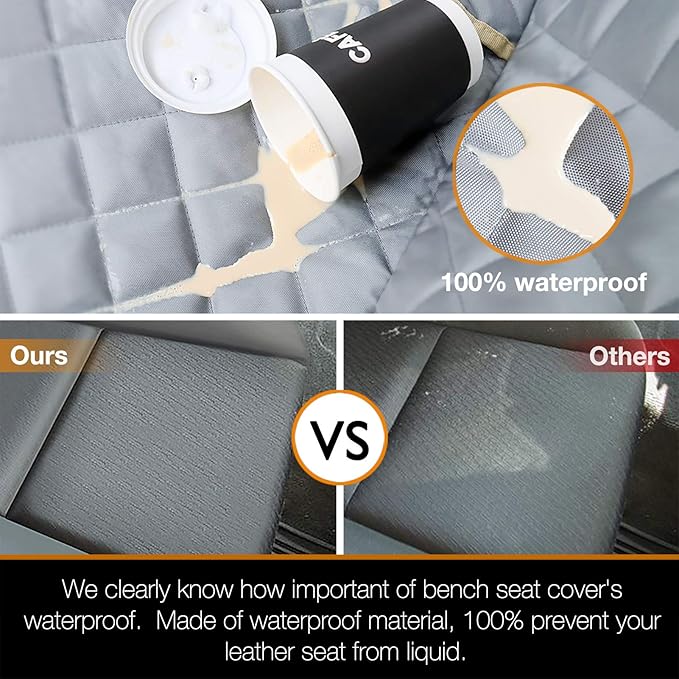 iBuddy Car Seat Cover Waterproof Back Seat Cover for Kids and Dogs Without Smell Heavy Duty and Nonslip Rear Seat Protector Non Stick Fur Bench Seat Cover for SUV Van Easy to Install Machine Washable