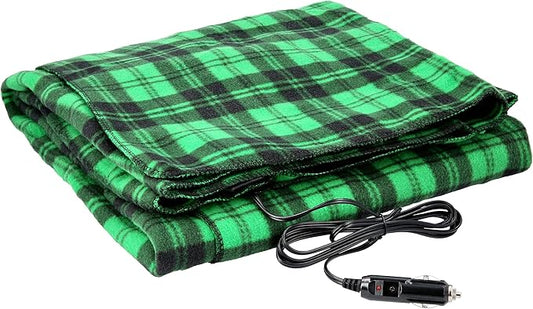 Heated Car Blanket - 12V Electric Travel Blanket for Car, Truck, SUV or RV - Portable Heated Throw for Road Trips, Camping or Winter Emergency Kit for Cold Weather Travel by Stalwart