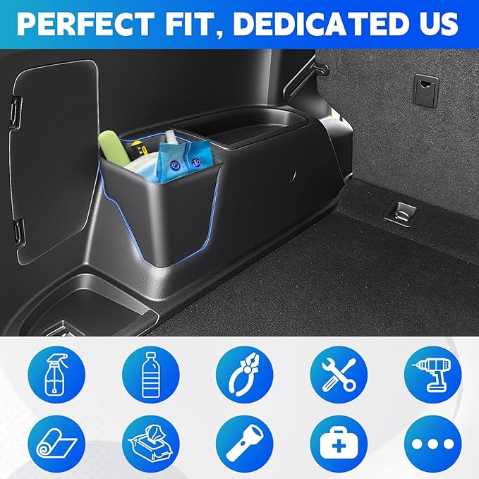 Trunk Organizer Fits for 2010-2024 Toyota 4Runner 5-Seat 2nd Row Trunk Storage Box Compatible with 4Runner Accessories (Left Hetero)