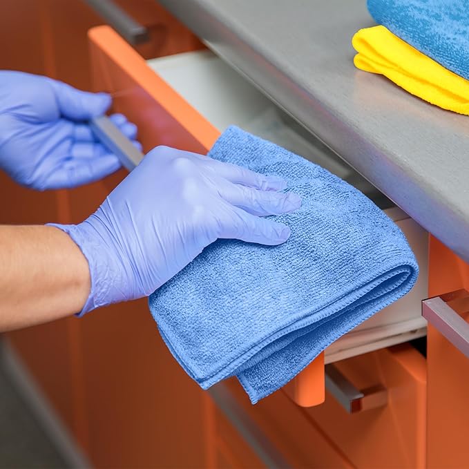 Microfiber Cleaning Cloths (Value Pack of 36) Size 16" x 16" Large, Highly Absorbent Cleaning Rags, Lint Free Towels, Reusable and Washable, Microfiber Towels for Cars