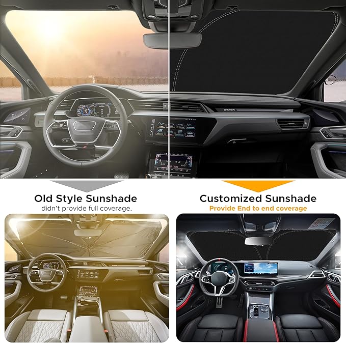 EcoNour Windshield Sunshade for Chevrolet Colorado 2024 2025 2026, Sun Visor for Front Windshield & Window Sun Shade Cover, UV Heat Blocker & Protector, Car Accessories