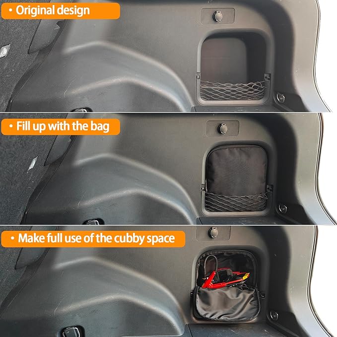Trunk Upgrade, Trunk Organizer Pocket Bag, Trunk Cubby Storage bag,Cargo side pocket For Toyota Rav4 2025 2024 2023 2022 2021 2020 2019 Black, 1 pc