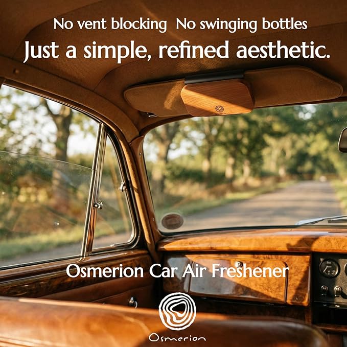 Car Air Freshener - Wood Air Freshener for Visor Clip - Long Lasting Car Odor Eliminator - Vehicle Scent Diffuser - Variety Scent Refill (Sandalwood - Cologne - Lime, CLIP INCLUDED)