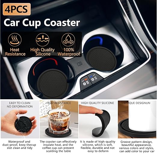 Big Ant Leopard Car Trash Can with Lid & Coasters | 2 Gallon Leak-Proof Hanging Garbage Bin for Back Seat | Waterproof Storage Organizer & Cooler Bag for Road Trips, SUVs & Family Travel