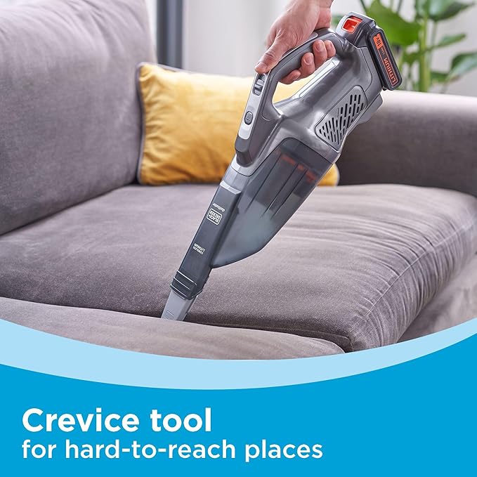 BLACK+DECKER 20V dustbuster Small Vacuum Cleaner Portable Vacuum Hand Held Cordless for Home and Car, Includes Rechargeable Battery (BCHV001C1)