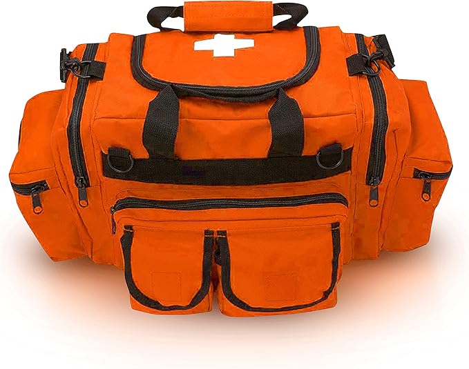 ASA TECHMED First Aid Responder EMS Emergency Medical Trauma Bag Deluxe, Orange