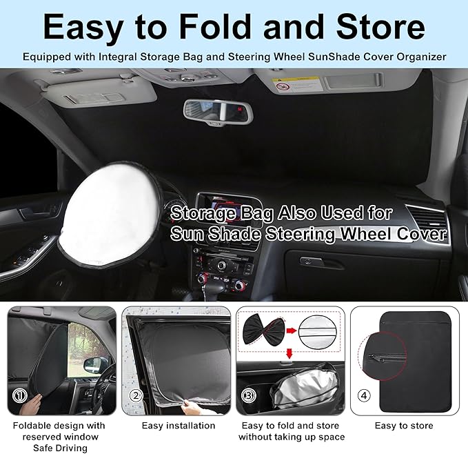 TINGLU Window Shades for Mercedes Benz C Class W205 C250 C300 C400 2015-2021 Accessories Side Full Windows Windshield Sun Shade Sun UV Rays & Privacy Protection for Camping,Napping,and Relaxing 8PCS