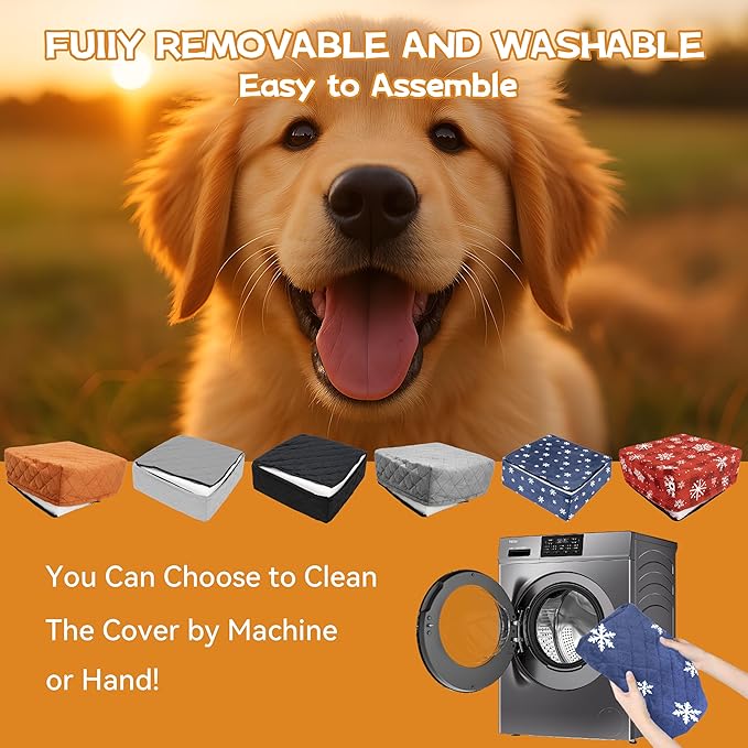 Christmas Dog Car Seat for Small/Medium Dogs Up to 35lbs,Elevated Cushion Fits in Front/Back Seat,Travel Safety Per Car Bed with Washable Removable Cover, Storage 2 Pockets Christmas Elk
