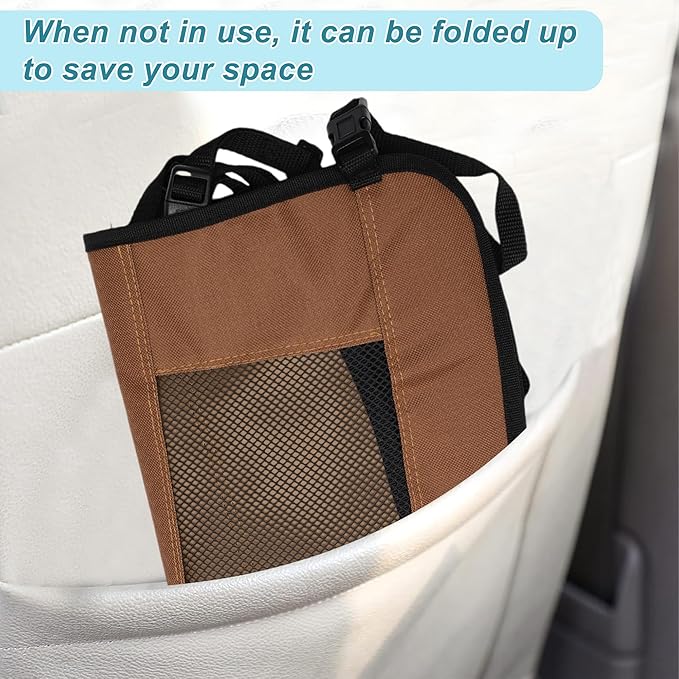 Dog Car Net Barrier, Mesh Design for Air Flow, Sturdy Material Dog Car Net Barrier, for Trucks SUV Vehicle, Brown