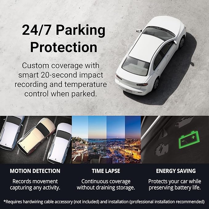 Thinkware F70 PRO Dash Cam 1080P FHD, Wi-Fi Car Camera, 140° Wide Angle, Super Night Vision, Smart Parking Mode, G-Sensor, Includes 32GB SD Card