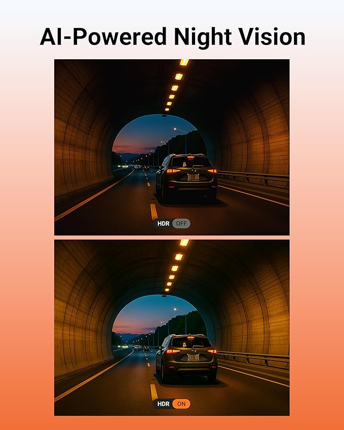 BlackVue SAFY9 2CH 64GB Dashcam - 4K+1080P Dash Cam Front and Rear, HDR Front, AI Night Vision, SD Card Included, Wi-Fi, GPS, 24-Hour Parking Guard, LCD Display