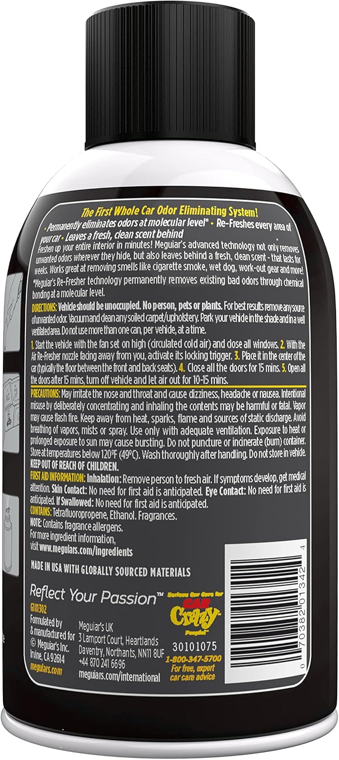 Meguiar's Air Re-Fresher, Black Chrome scent, 2 oz (Pack of 3)