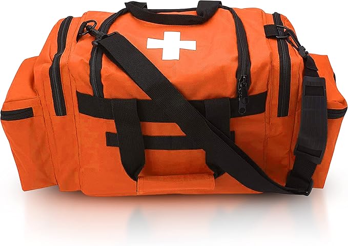 ASA TECHMED First Aid Responder EMS Emergency Medical Trauma Bag Deluxe, Orange