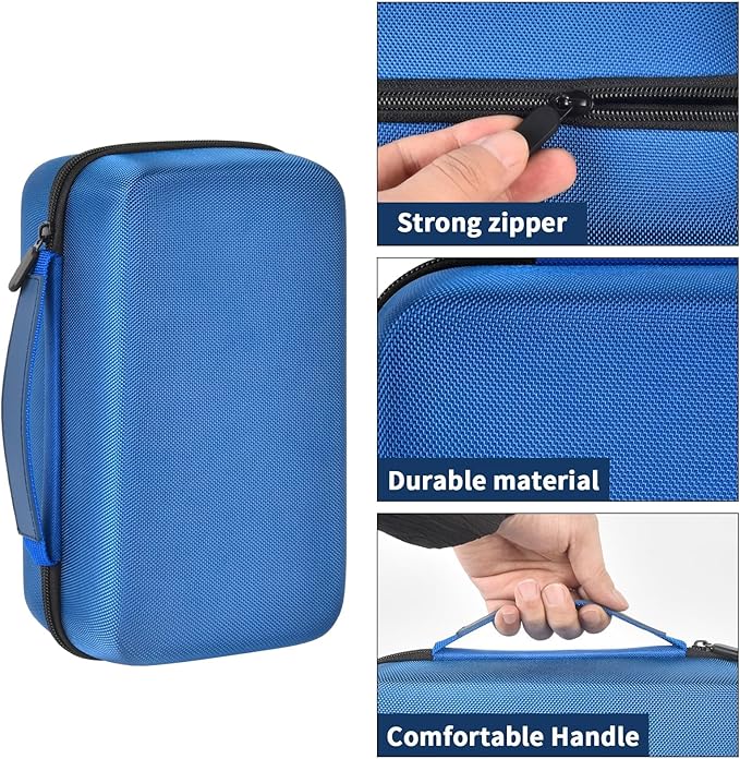 Case for Halo Bolt 58830/57720/ Air 58830/ ACDC Max 55500 mWh/Air + Portable Emergency Power Kit, Storage Holder for Air Nozzles, Extra Accessory, Car Jump Starter, and Charger- Blue (Box Only)