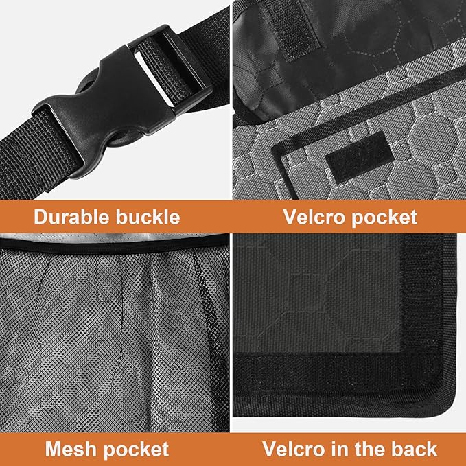 Car Trunk Organizer, Super Capacity Backseat Car Organizer for SUV/Truck/MPV(42"*18"), Hanging Car Storage Organizer with 8 Pocekts, Car Accessories for Women and Men- Grey
