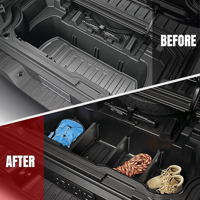 A & UTV PRO Cargo Trunk Divider for 2017-2025 Honda Ridgeline Accessories Truck Bed Divider Trunk Organizers Bed Storage, Replace OEM # 08U35-T6Z-100