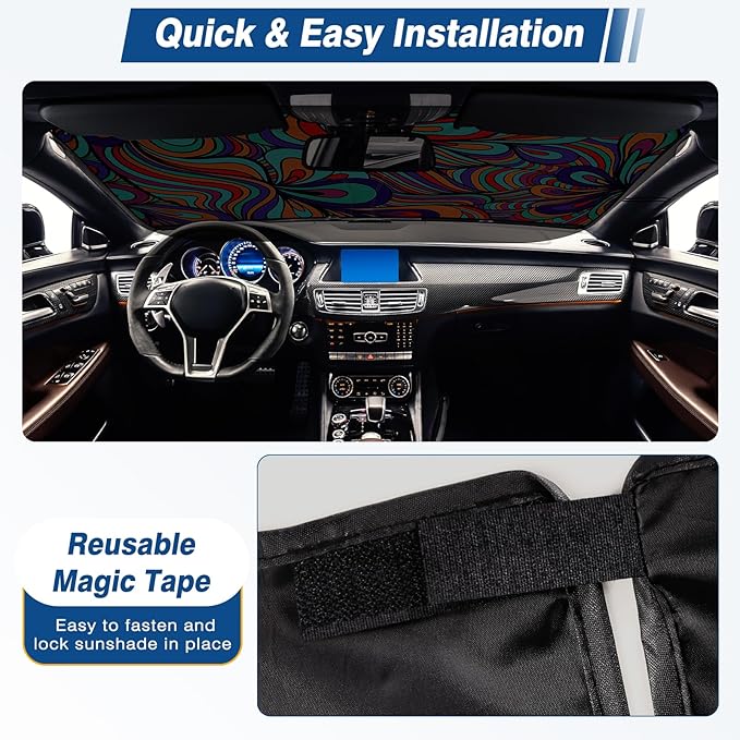 Windshield Sun Shade - Car Sun Shade Windshield, Reflector Sunshade Offers Ultimate Protection for Car Interior