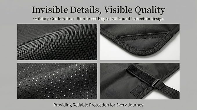 Dog Car Seat Cover for Pets - 100% Waterproof 600D Oxford Heavy Duty Hammock Style Scratch Proof Non Slip Back Seat Protector with Side Flaps, Fits Cars Trucks SUVs, Black
