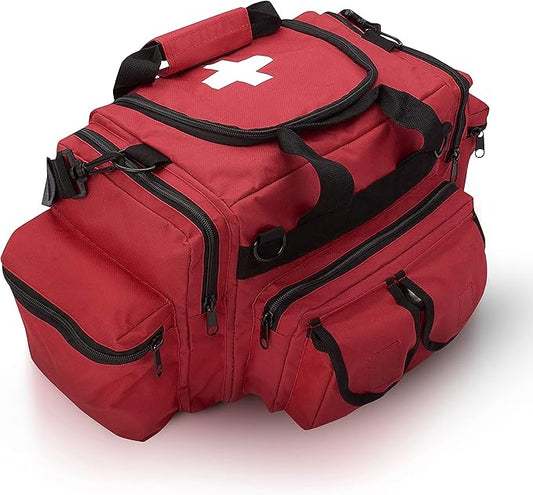 ASA TECHMED First Aid Responder EMS Emergency Medical Trauma Bag Deluxe, Red