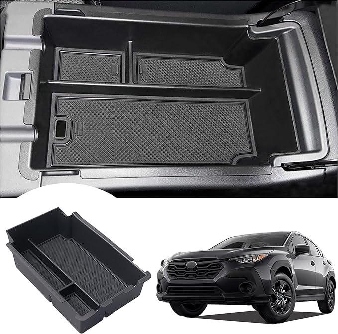 JKCOVER Center Console Organizer Tray Compatible with 2024 2025 Subaru Impreza and Subaru Crosstrek Accessories ABS Material Insert Armrest Storage Box