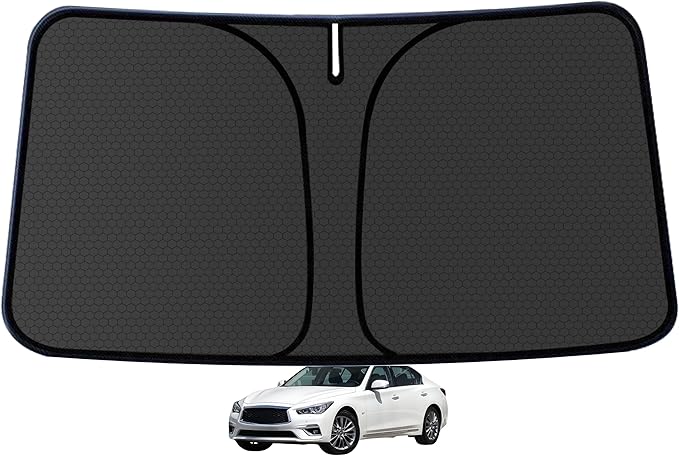 Q5 Customized Windshield Sun Shade for 2018-2025 2026 Q5 Premium/Premium Plus/Prestige Front Window Sunshade Visor Protector Foldable Blocks UV Rays Keep Car Cooler Accessories