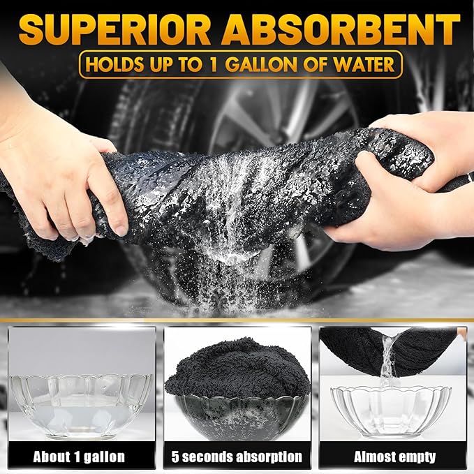 RBUGR Microfiber Towels for Cars, 3 Pack Dual Sided Drying Towels Car Detailing， 1200GSM Car Drying Towel(24″x 36″), Ultra Absorbent Car Cleaning Towel, No Streak or Scratch, Machine Washable