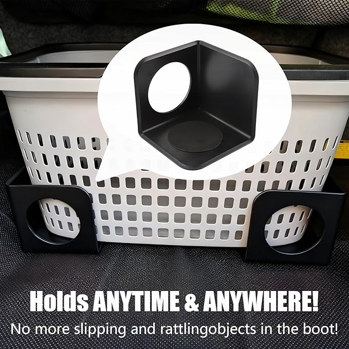 Trunk Organizer Blocks for Cars and SUVs, Anti-Slip Adjustable Cargo Dividers with Dual Grip Pads, Trunk Stabilizers for Carpeted and Plastic Trunks,Set of 2 Multi-Purpose Fixing Tool
