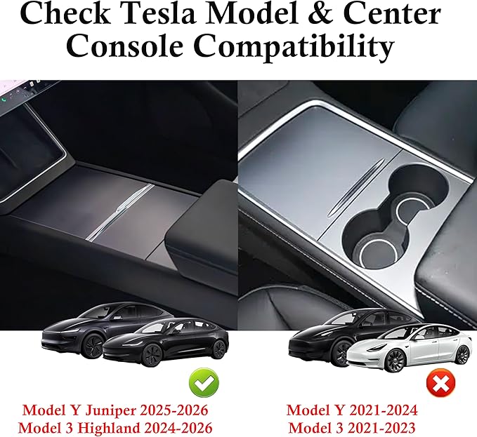 Car USB Hub Charger for Tesla Center Console with Fast Charging Retractable Cables Phone Charger Docking Station Accessories(Model Y Juniper 2025-2026 & Model 3 Highland 2024-2026)