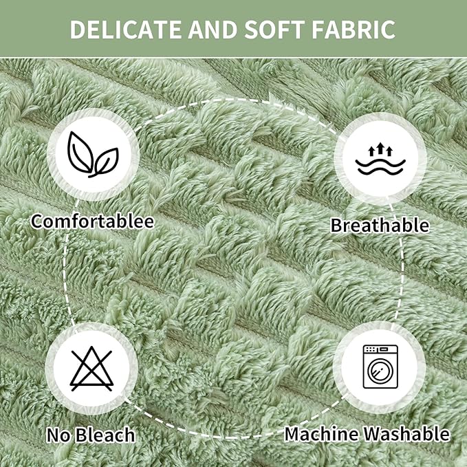 Plush Warm Sofa Covers Washable, Funny Fuzzy Couch Cover for Dogs Washable, Non-Slip Couch Covers for Recliner, Soft Sofa Slipcover for Pet & Kid(1PC, Green, 36"×36", Single Seater)