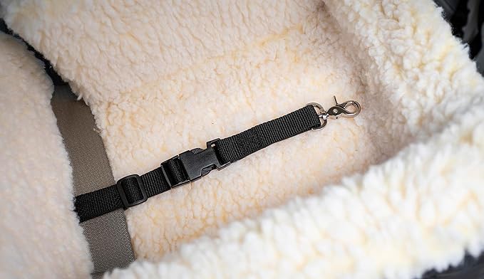 Snoozer Dog Car Seat: Lookout I Dog Booster Car Seat for Pets up to 25lbs, Helps Alleviate Travel Sickness & Fear for Dogs, Removable Washable Cover – Stone Diamond, Size Medium