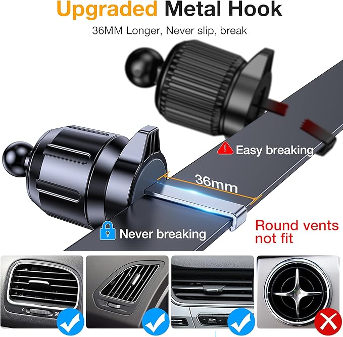 Romuto Car Phone Holder Mount【Strongest Suction】 Phone Mount for Car Cell Phone Holders for Your Car Accessories for Women Men Dashboard/Windshield/Vent/Camera Mounts Stand Holder for iPhone Samsung
